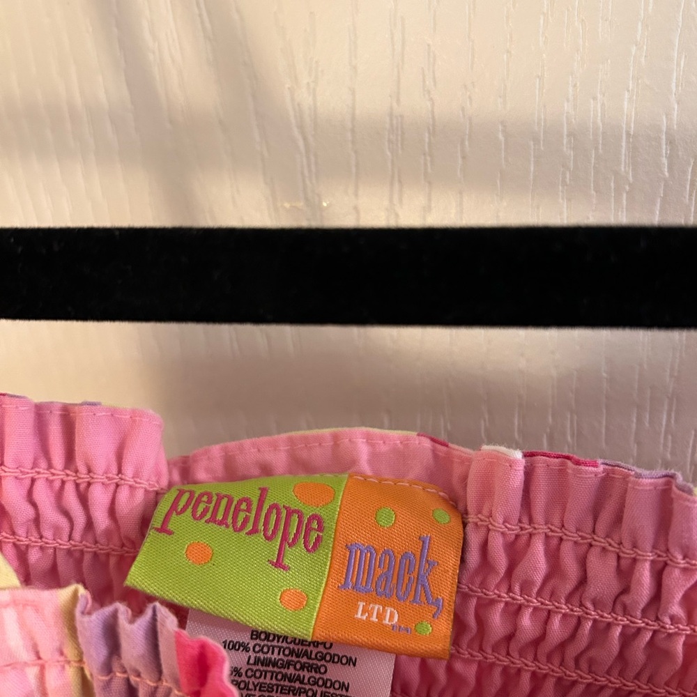 Penelope Mack Strappy smock girls pink summer dress size 8 - Picture 3 of 6